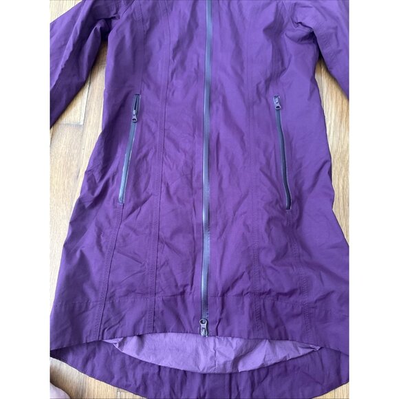 Lululemon Women's Rain Jacket Hooded Zip Up Long Length Windproof Size 6 - Picture 3 of 8